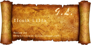 Ilcsik Lilla névjegykártya